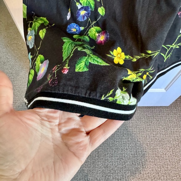 NWT Cynthia Rowley Botanical Tee Floral Black Dress 100% Cotton - XL - $198 Rtl - Picture 9 of 12